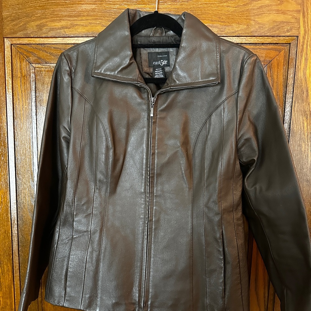 east5th Brown Leather Jacket